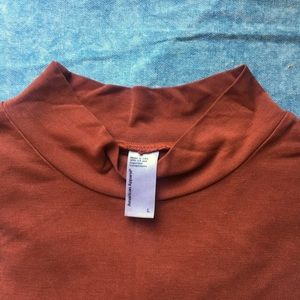 Rust mock neck long sleeve